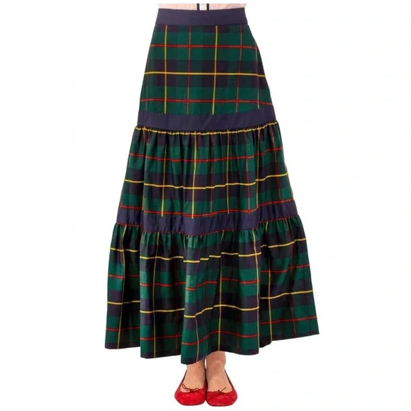 NEW ✨ GRETCHEN SCOTT ipanema skirt in green plaid size XS - Picture 10 of 11